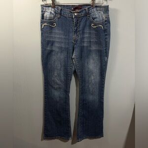 Womens Neeso Premium Flared Leg Jeans, Size 9. Blue.